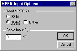 MPEG input options