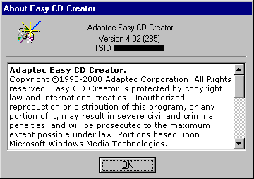 About Easy CD Creator Deluxe v4.02 (285)