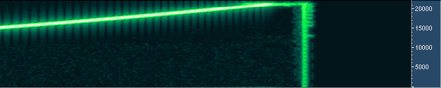 l3dec correctly decodes the click at the end of this tone sweep