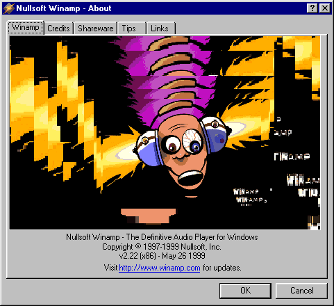 about Winamp version 2.22