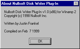 about disk writer plug-in