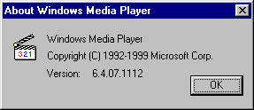 about Windows Media Player version 6.4